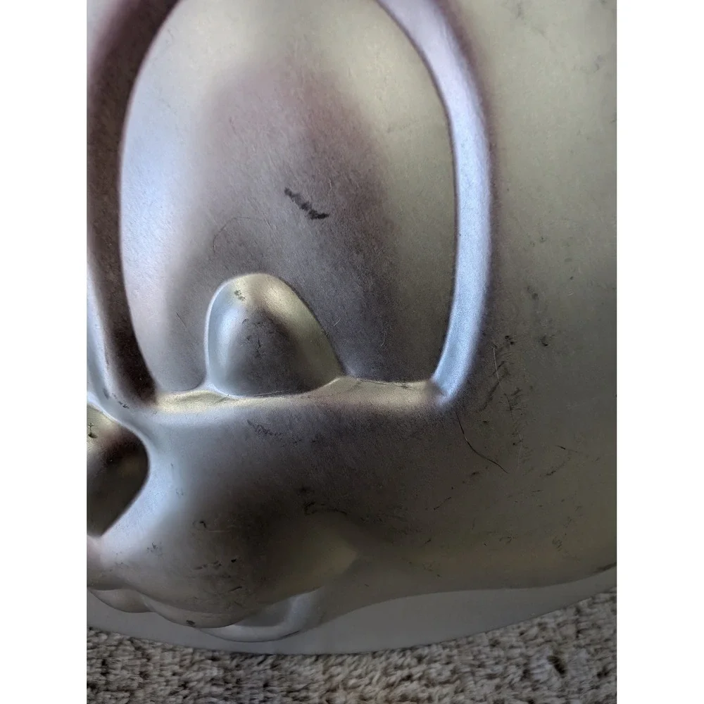 Vintage Wilton 1976 Bunny Rabbit Aluminum Cake Pan 503-466 Easter Mold Silver